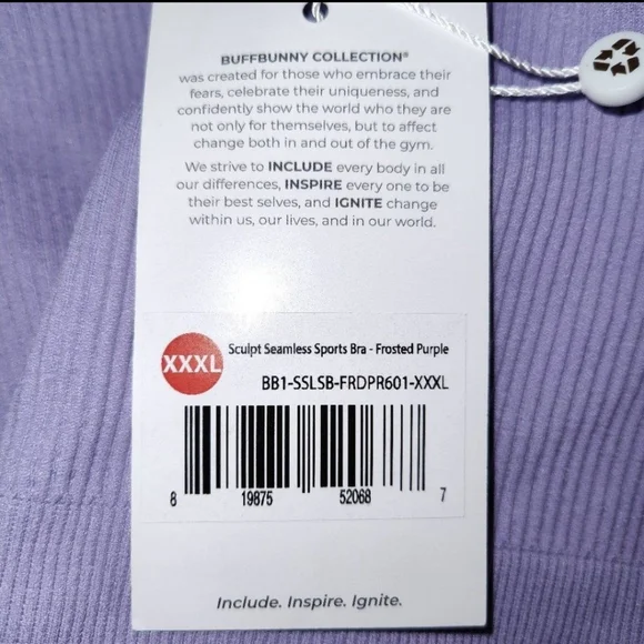 💕Buffbunny Scupt Seamless Sports Bra-Frosted Purple - Picture 4 of 6